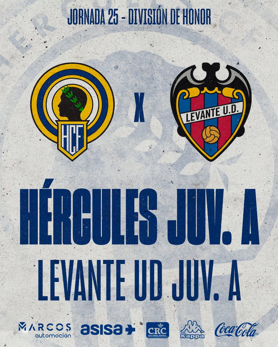 HerculesFutura's tweet photo. 𝗣𝗥𝗢́𝗫𝗜𝗠𝗢 𝗣𝗔𝗥𝗧𝗜𝗗𝗢

🆚 Levante UD A
📆 02/04/2023
⏰ 12:00
🏟️ Ciudad Deportiva Antonio Valls 

ℹ️ Puertas abiertas

#CanteraHCF • 💙 #MachoHércules 🤍 https://t.co/z1IGvmFfJ3