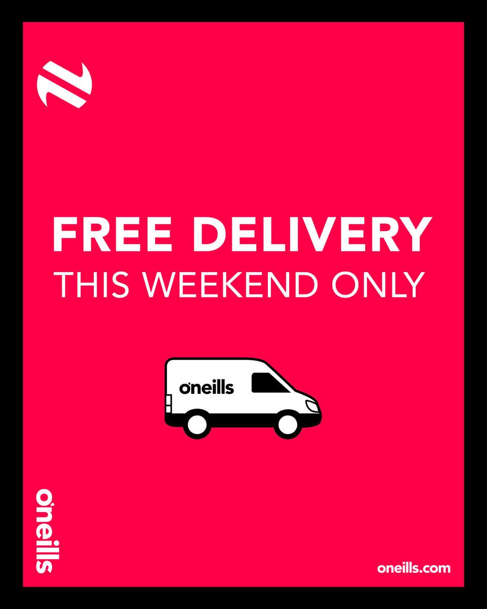 If you need some new club socks or small items it’s free delivery this weekend with O'Neills.
