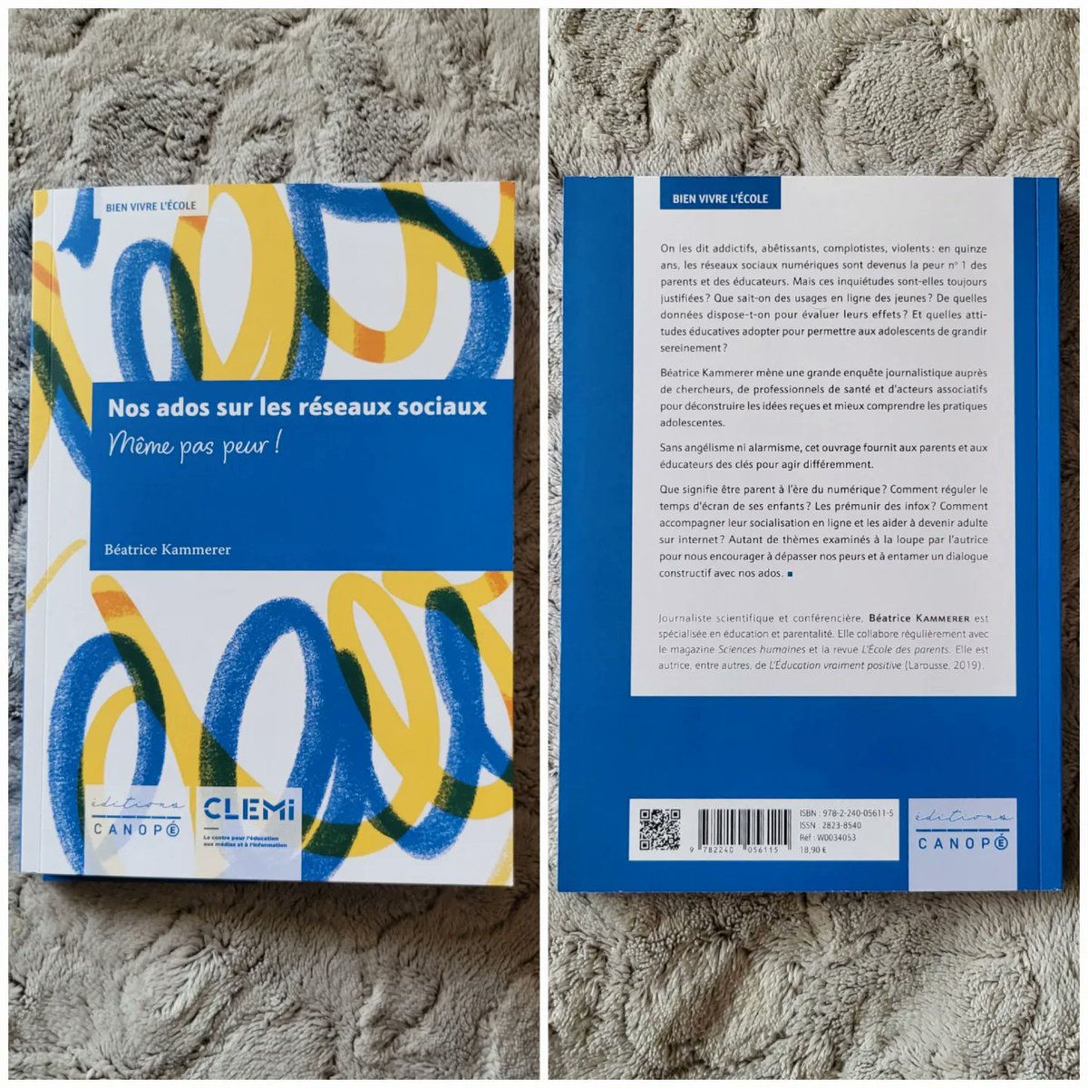 Vanessa_Lalo's tweet photo. J'ai reçu mon exemplaire! 😊
Ravie d'avoir participé à cet ouvrage: "Nos #ados sur les #réseauxsociaux, même pas peur !"

Écrit par @MmeDejantee, préfacé par @ViSassoon @LeCLEMI, édité par @reseau_canope

+d'infos ici : https://t.co/feT7KA4BIO

 #parentaliténumerique #idéesreçues https://t.co/7jTnNbh4B7