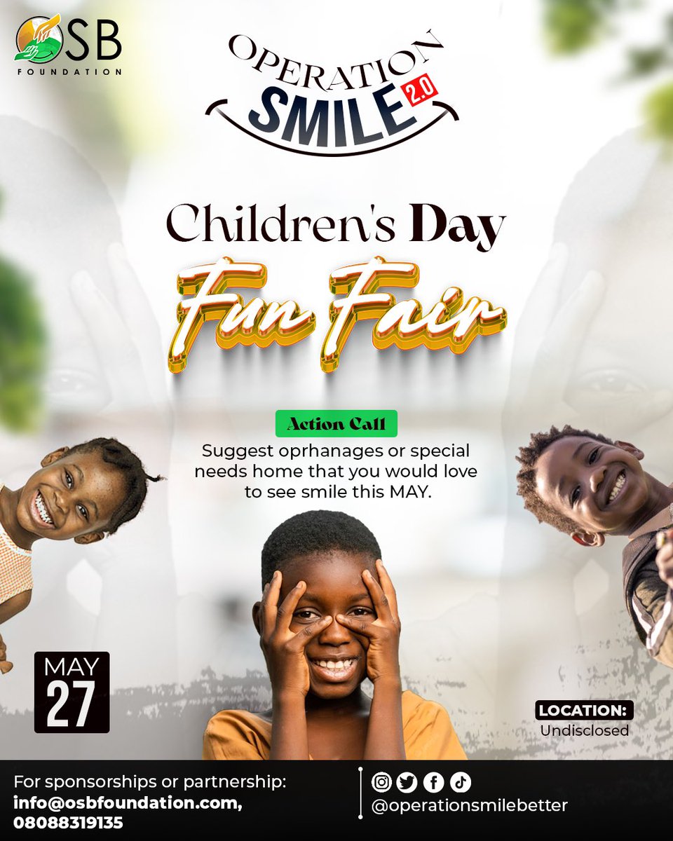 osbfoundation's tweet photo. Let’s make this children's day special for the kids at the orphanage! Help us bring smiles to their faces by making a donation today. Every little bit counts! Your donations will help us provide food, clothing, toys and education to these who deserve a better future. https://t.co/Tqp4o8Hopo