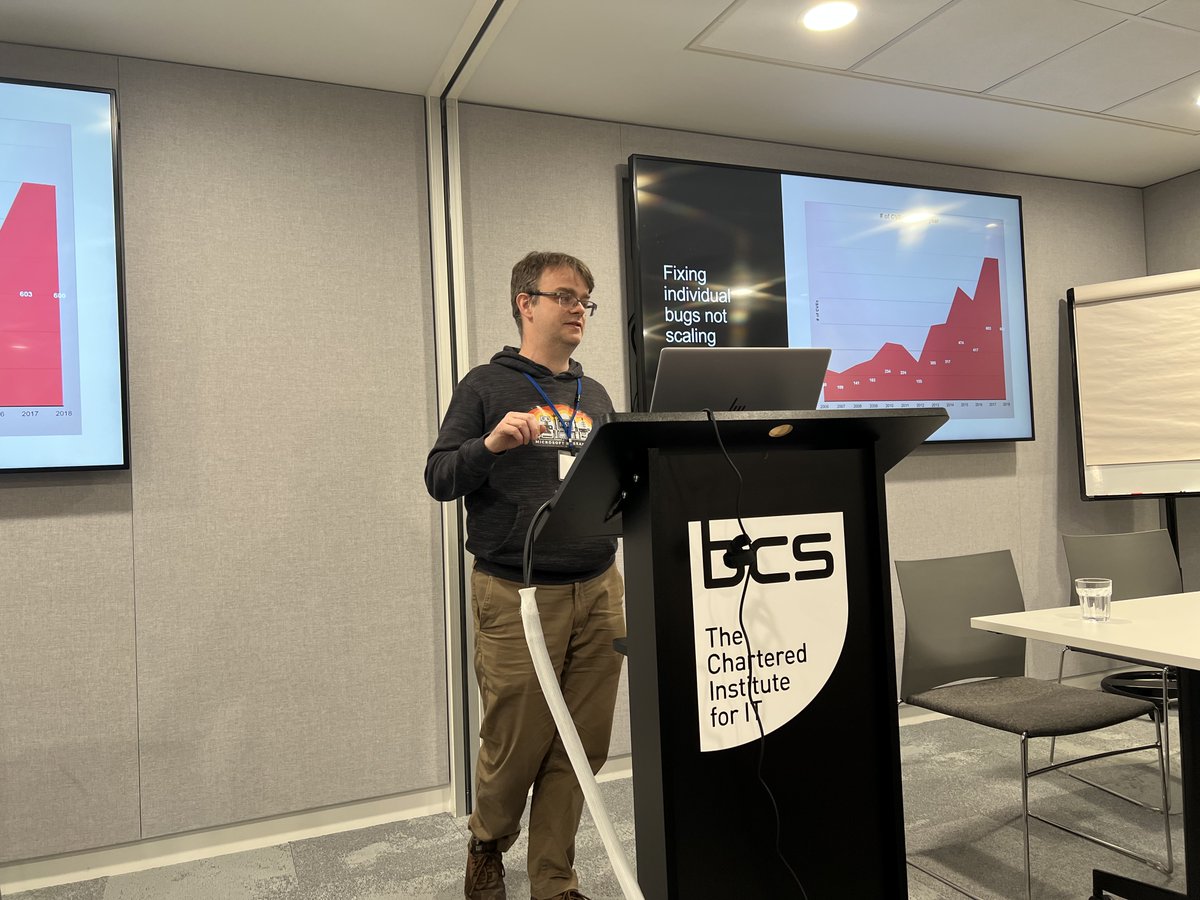 The last morning session talk of the inaugural VeTSS conference is given by the incomparable @ParkyMatthew on Security and Legacy at Microsoft. 
#vetss