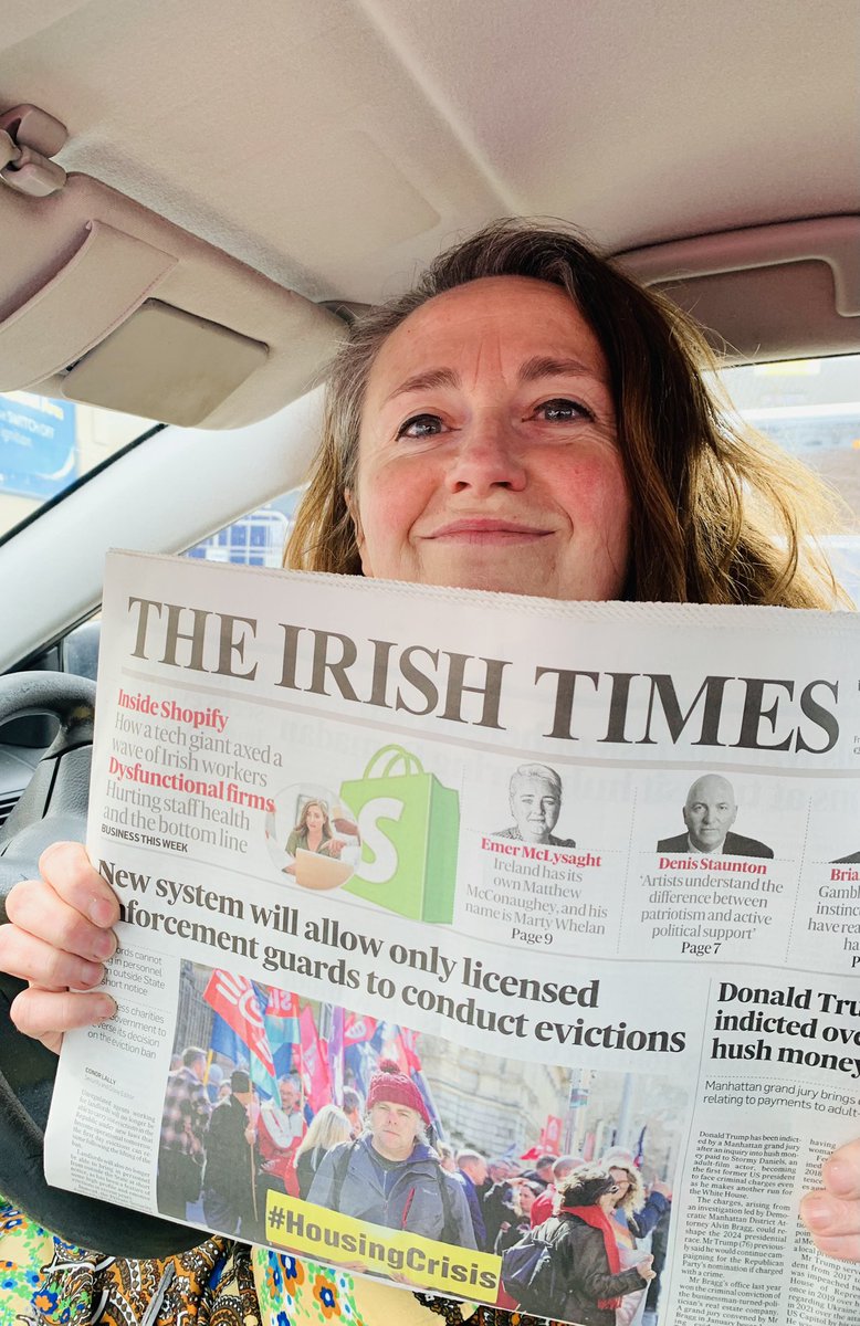 So proud of <a href="/TheNewReview2/">Martin Leahy</a> Martin Leahy who has been protesting peacefully outside the Dail for nearly a year now. Made the cover of the <a href="/IrishTimes/">The Irish Times</a> today. #everyoneshouldhaveahome ❤️