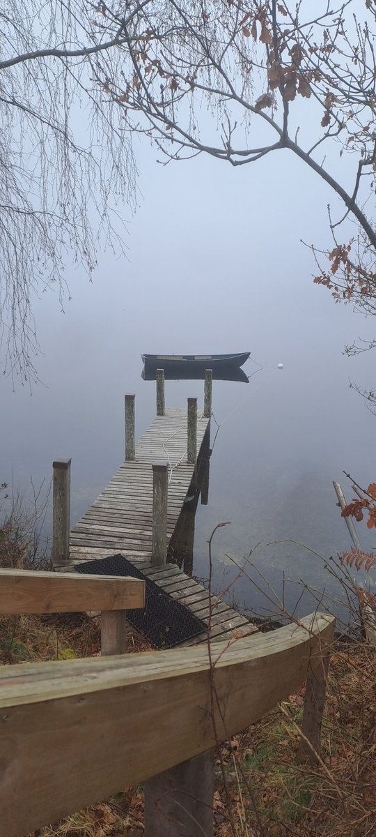 A rowing boat on a still and misty Highland loch this morning. Please click to enlarge.