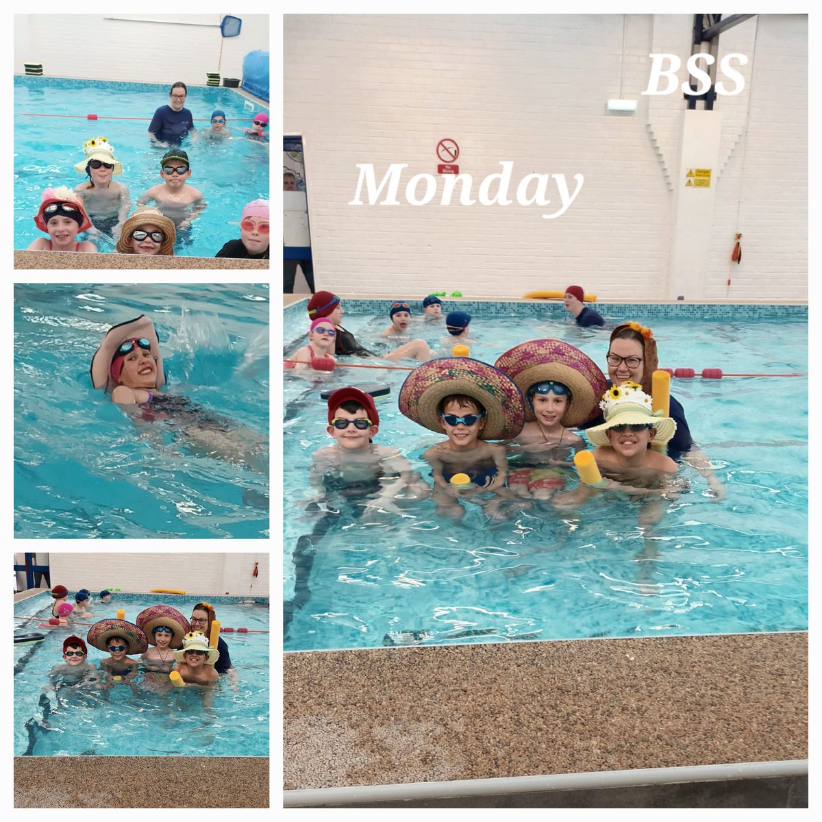 chablis_2020's tweet photo. #WearAHatDay #braintumourresearch #BrainTumourAwarenessMonth 
Happy swimmers supporting wear a hat day and brain tumour awareness 
#BournemouthSwimSchool https://t.co/9eA60SfZo2