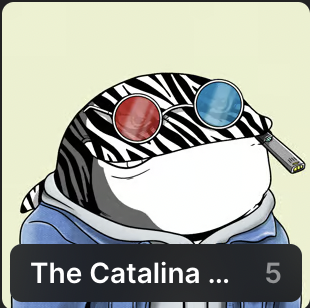 gm, yesterday night I swept 5 <a href="/catalinawhales/">Catalina Whale Mixer</a> and will wait for my #OrdinalNFT <a href="/NakamotoWhales/">Nakamoto Whales | ₿ 🐳</a> patiently. 

Love the execution of the launch and the low-key og vibes.