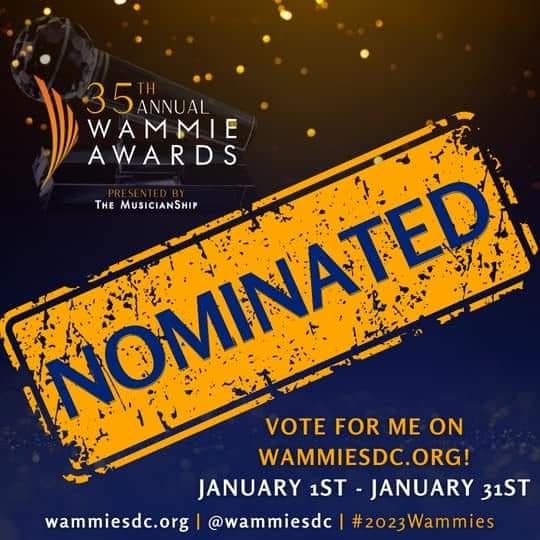 SharonRaeNorth's tweet photo. Oh, then there's this!!!!! This is so huge in the DMV. Nominated in 3 categories. Made finalist in all 3 - Best Jazz Artist, Best Jazz Album, Best Jazz Song. Competition is stiff, but hope springs eternal. I'll be there rooting on ME, as well as my competition. #WishMeLuck https://t.co/AFg2X2BoHP
