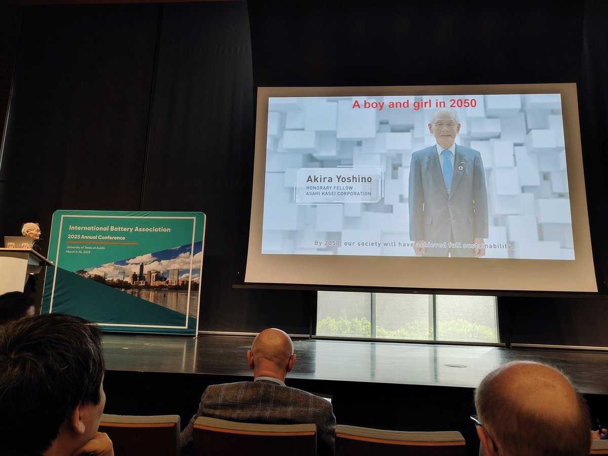 otbventures's tweet photo. 2019 Nobel Prize Winners for creating the lithium battery, Stanley Whittingham and Akira Yoshino, spoke at the recent International Battery Association Conference.  It was a privilege to meet them in person and inspire the next push into next-generation battery research. https://t.co/KtRu9K5lhG
