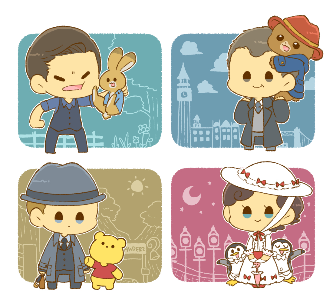 クロスオ〜バ〜的なのしか描いてなかった、英国紳士と淑女のみなさん再掲
🐻🍯🎈地上波初放送おめでとうありがとうございます! 