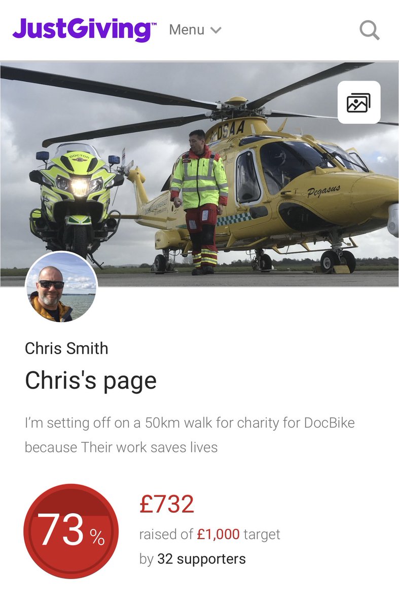 Wow. Tomorrow I’ll be hopefully we’ll into the 50km and this will help spur me on. Thanks everyone who has supported me 🙏

justgiving.com/fundraising/ch…
