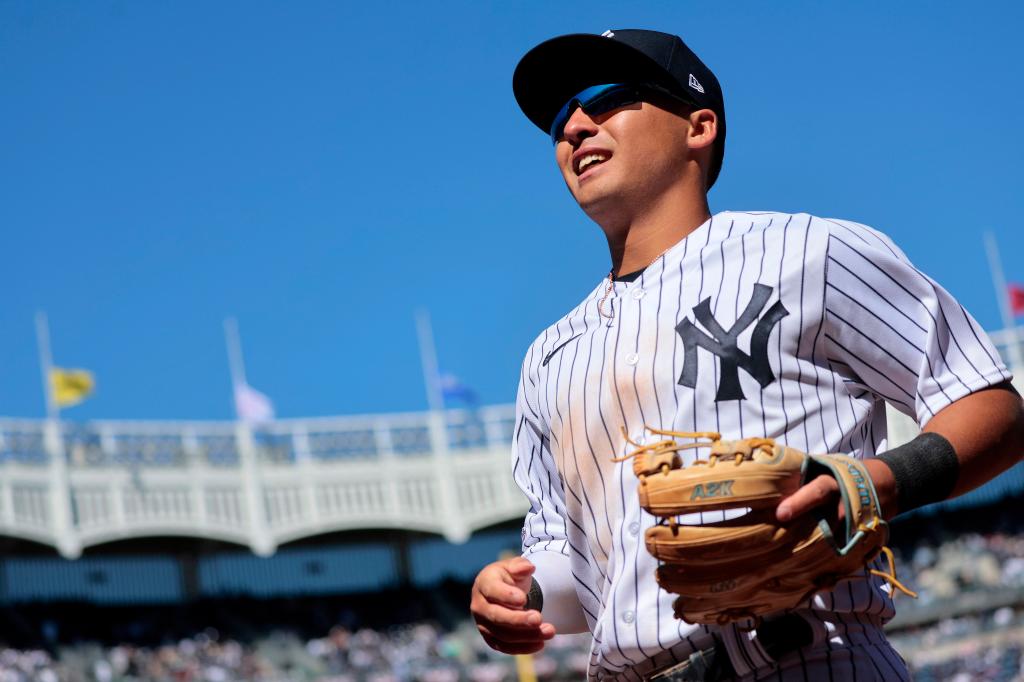 nypost's tweet photo. Tracking every moment of Anthony Volpe’s Yankees debut: ‘Most fun I ever had’ https://t.co/eLWRYVqHRR https://t.co/y0B7dPK1p9