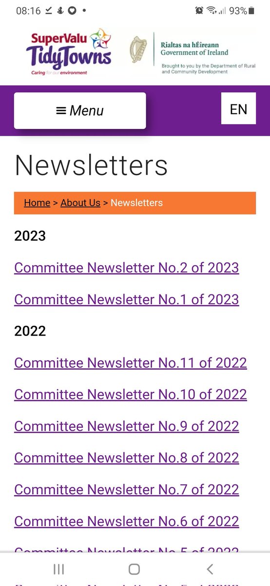 Issue 2 of the TidyTowns Newsletter is now available. Read about the #SuperValuTidyTowns23 competition &amp; interesting articles from groups. 

Send your articles &amp; photos to tidytowns@drcd.gov.ie 

tidytowns.ie/about-us/newsl…

#SuperValuTidyTowns23 #OurRuralFuture