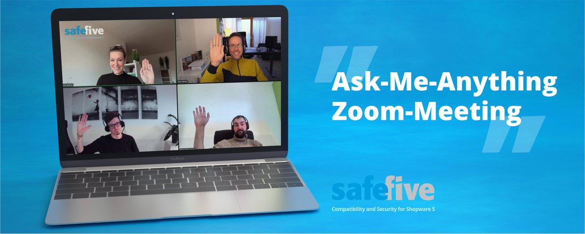 🎉🕚 Nur noch 1,5 Stunden bis zum "Ask-me-anything" Zoom-Meeting von safefive zum Thema Sicherheit für Shopware 5 ! 🔒👀☕️Jetzt anmelden: safefive.de/2023/03/07/ask…  &amp; Antworten erhalten von @neoshops, <a href="/fabian_ikono/">Fabian.html.twig</a>, <a href="/riconeitzel/">Rico Neitzel</a> und <a href="/tobi_pb/">Tobias Vogt</a>! #Shopware5 #AskMeAnything #safefive
