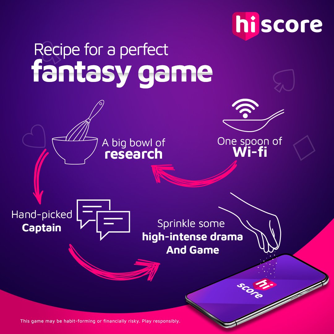 GetHiScore's tweet photo. Learn the art of building a perfect fantasy team. Come on to the HiScore App and #FindYourGame. Did we miss any ingredients? Let us know in the comment section!
#HiScore #HiScoreGaming #HiScoreChallenge #HiScoreRewards #HiScoreGoals #HiScoreAchievement #HiScoreLeaderboard https://t.co/i9rIwTod0g