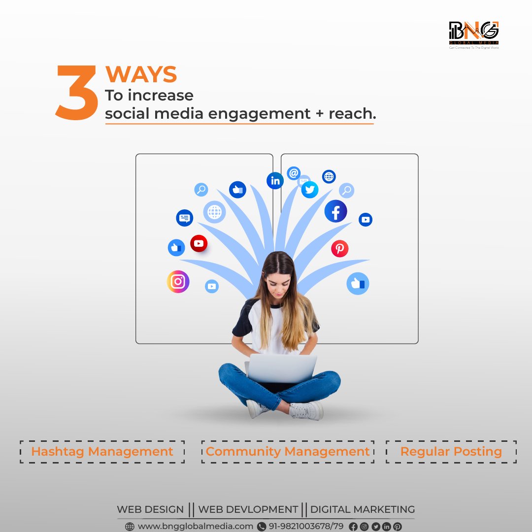 BNG_GlobalMedia's tweet photo. #socialmediamarketing is a broad idea that helps many businesses expand more quickly and #boost their visibility. In order for businesses to reach more people, SMM is becoming increasingly important. ✔
We are helping #brands  𝐭𝐨 𝐠𝐫𝐨𝐰 𝐬𝐨𝐜𝐢𝐚𝐥𝐥𝐲 ❤️ 👥📥 https://t.co/SjFgCbEQ2I