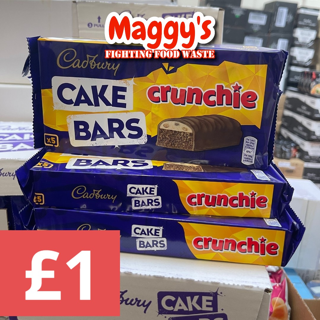 MaggysDiscount's tweet photo. NEW STOCK IN NOW! Hurry before it goes!

Cadbury Cake Bars - Crunchie (5 pack) - only £1

Our store is open every day in the Stanley Centre, Kelvin Way, Crawley

Order for collection / local delivery at https://t.co/6rSr7Zq8SS

#save #shop #bargains https://t.co/YeQXG4H08D