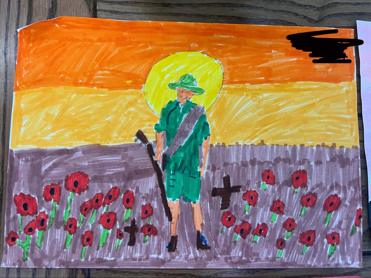 CarlaKazzi's tweet photo. This week my students engaged in an Anzac Day drawing competition within the school in preparation for Anzac Day celebrations on the 25th April. How amazing are these artworks? 🤩 #acuedu_p https://t.co/dmW7j4g2ch