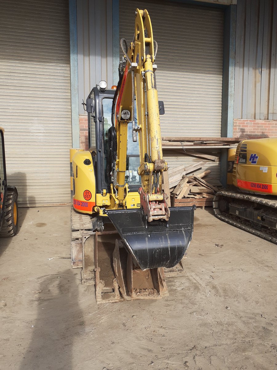 HEashford's tweet photo. Here is one of our #komatsu pc26 machines fitted with a purpose built V bucket for ditch clearance. #water #flooding #ditch 01233 639831 to hire it https://t.co/bXcJm798DP