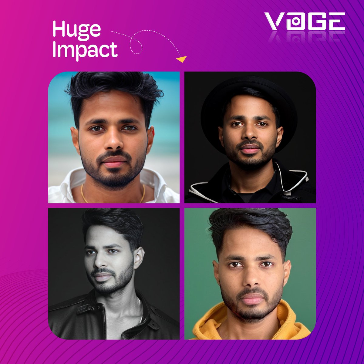 voge_ai's tweet photo. Select 5- 10 simple selfies, and in just one click, get amazing ai generated realistic images effortlessly.

Use them anywhere you want.

Huge impact in just 1 click only with Voge.

#aiart #ai #digitalart #voge #artificialintelligence #smallrolehugeimpact #smallrolebigimpact https://t.co/eWZiNH8Nuq