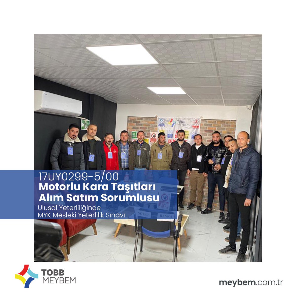 TOBBMeybem's tweet photo. 17UY0299-5/00 Motorlu Kara Taşıtları Alım Satım Sorumlusu ulusal yeterliliğinde MYK Meslek Yeterlilik sınavlarımız Mersin/Mut ilinde devam ediyor.
#tobb #meybem #motorlukarataşıtlarıalımsatımsorumlusu #muttso https://t.co/YsDEobuXvr