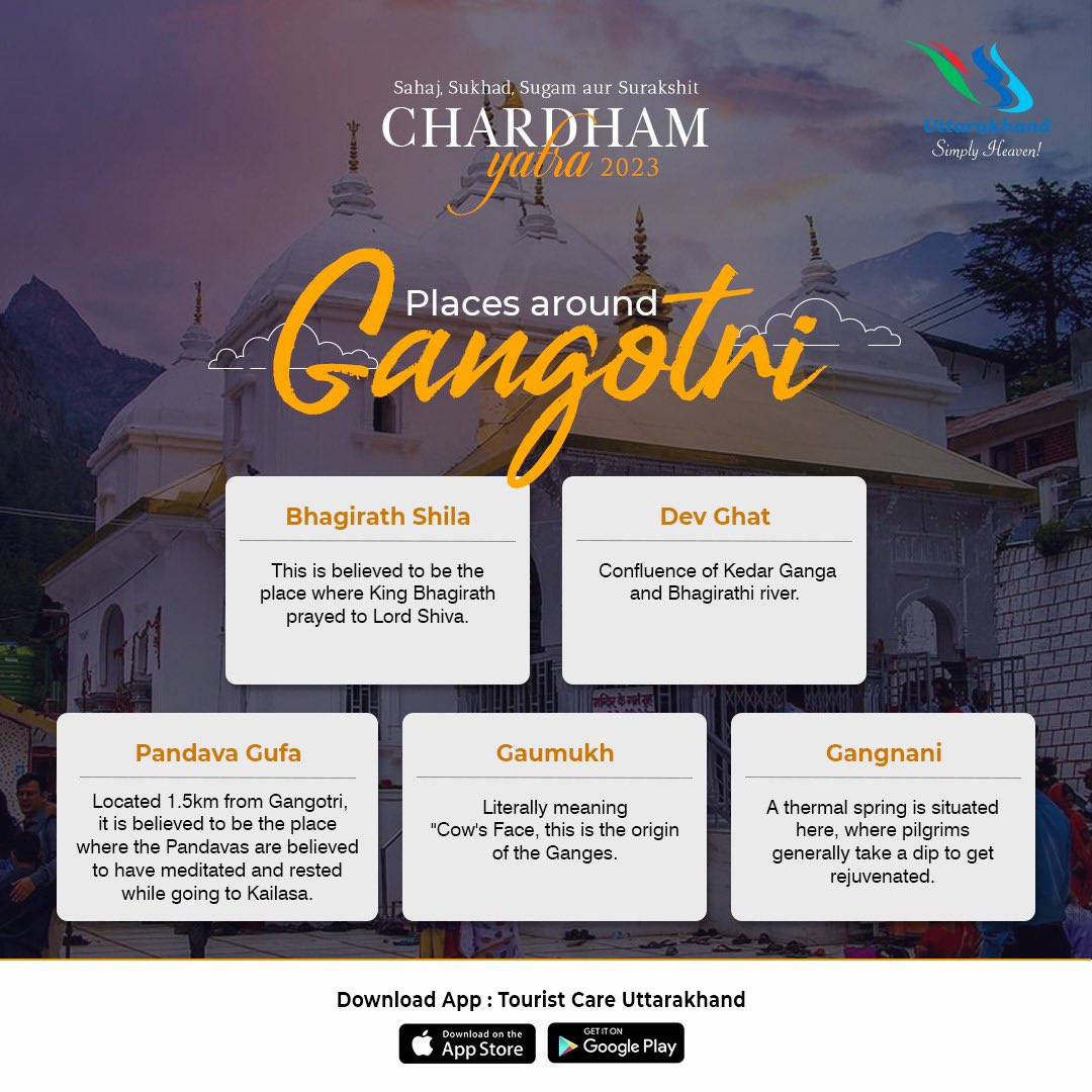 UTDBofficial's tweet photo. Step into a realm of divinity and natural beauty with a visit to the holy dham of Gangotri and nearby areas.
For Free registration visit https://t.co/2WtYI7SCXy
#gangotri #gangotridham #chardhamyatra #chardham #chardhamyatra2023 #gaumukh #ultimateuttarakhand #simplyheaven https://t.co/oCyx4yRVPw