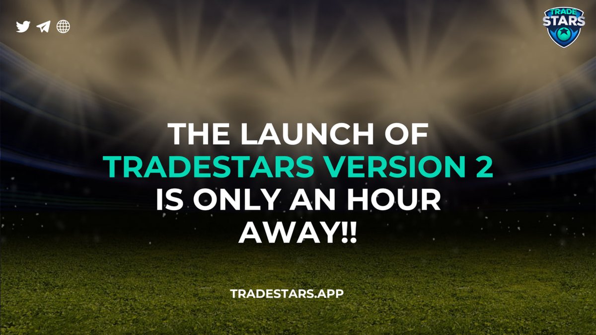 TradeStarsOK's tweet photo. ๐ We hope you are as excited as we are โจ
๐ Less than hour left until the Official Launch of #TradeStars V2
๐ The Wait is Almost Over
๐ See you Soon!
Daily Fantasy Sports & Fantasy Stocks with https://t.co/0E6OLuLljV
#FantasySports #FantasyFootball #FantasyCricket https://t.co/YQQpwVSzug