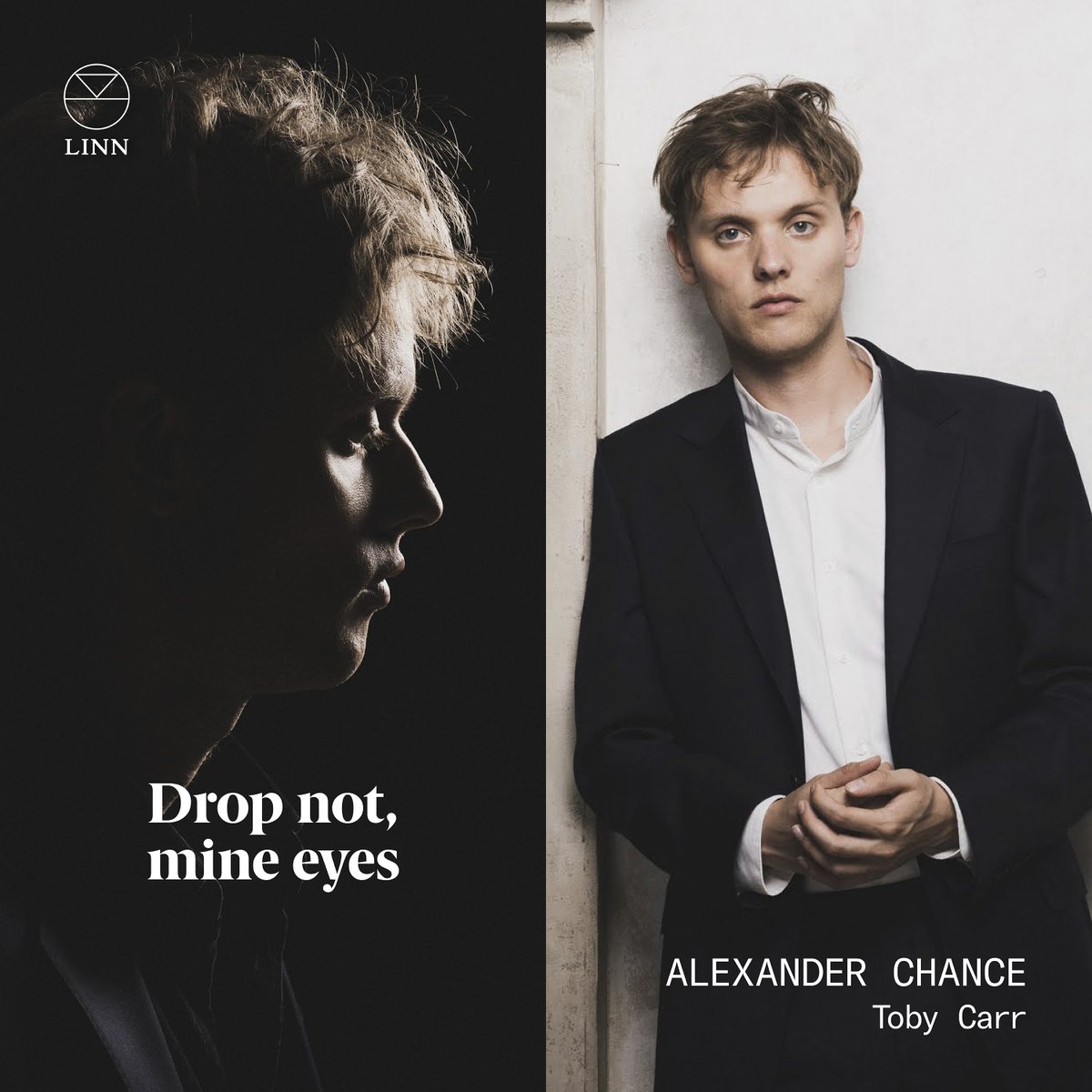 On 28 April we release Drop not, mine eyes by Alexander Chance feat. @toby_carr. This recital of English lute songs soaks up the zeitgeist of the past couple of years in a programme of Dowland, Campion, Danyel, Purcell & others ► Pre-order the album today lnk.to/DropNotMineEye…