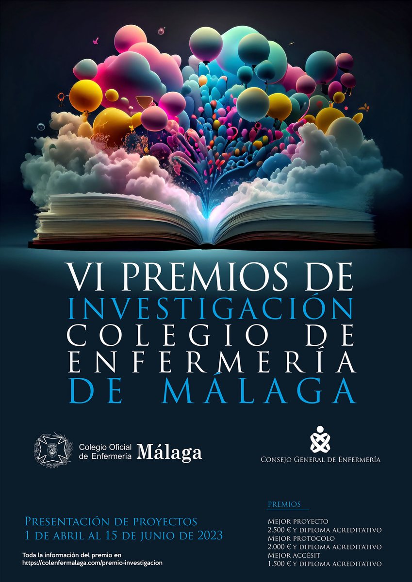 Convoca la VI edición de los Premios de Investigación “Colegio Enfermería de Málaga”, dotados con un total de 6.000 € en premios.

¡Participa en los VI Premios de Investigación!

Tienes toda la información ▶ bit.ly/3TZKSTZ

#colenfermálaga #PremiosInvestigación