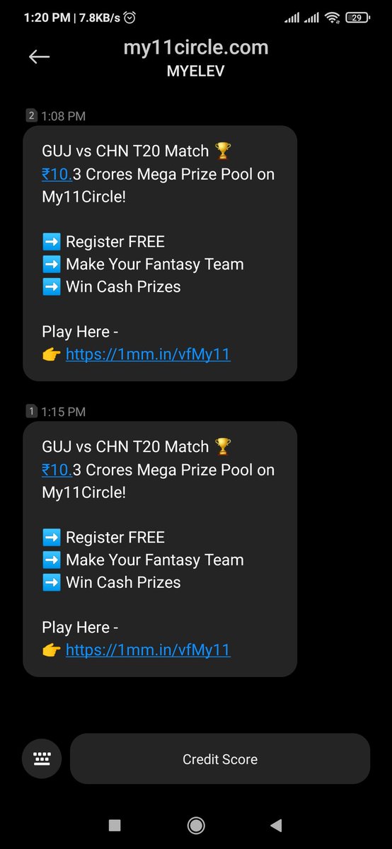 rider4901's tweet photo. @My11Circle I never registered on signed up ok your platform. From where did you purchased my contact number details? isn't this fraud?

Stop sending promotional message asap. https://t.co/PLbIzt9nOk