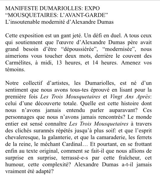 dumariolles's tweet image. On ne peut pas faire d’expo aussi flamboyante sans rédiger un manifeste pour expliquer notre démarche (thread):