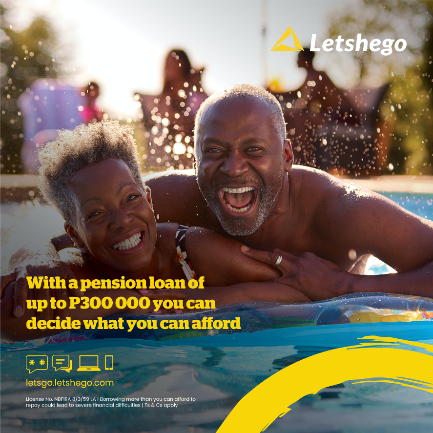 letshegobw's tweet photo. Secure a pension loan of up to P300 000 and achieve your goals.

Apply at your nearest branch or contact us on +267 3643300.

#LetsGoBW #LetsImproveLife #LetsGoDigital https://t.co/WdhVjjsjkk