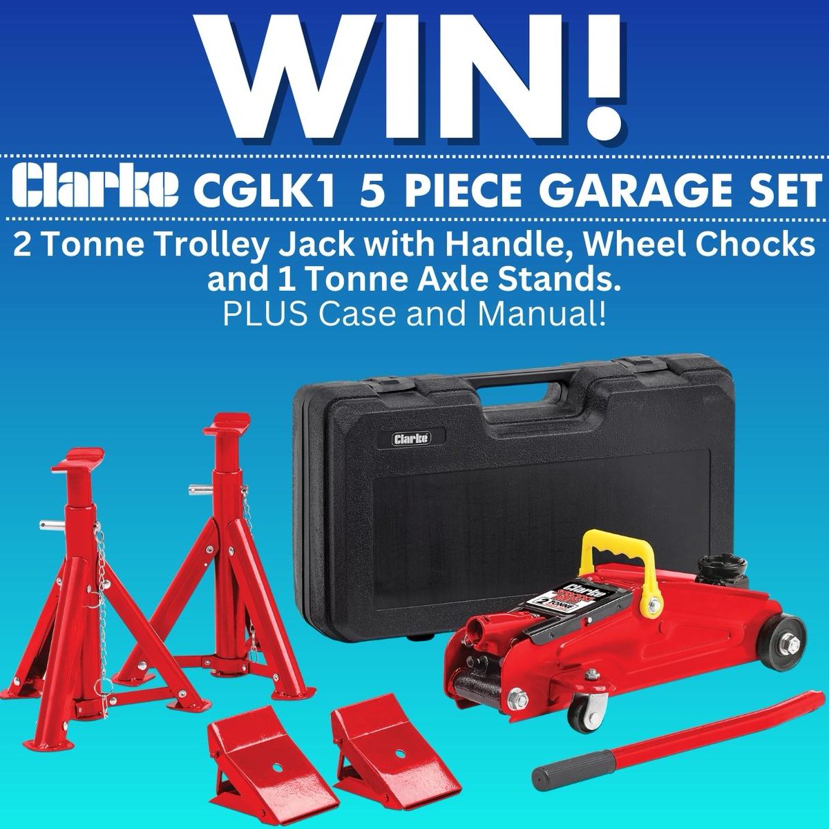 MachineMartUK's tweet image. This #FreebieFriday we're giving you the chance to #WIN this fantastic 5 piece Clarke kit, perfect for use in a workshop or garage environment. 

To enter, simply follow us and then retweet this post.

#Competition ends Monday 3rd April at 5pm. T' &amp;amp; C's apply.