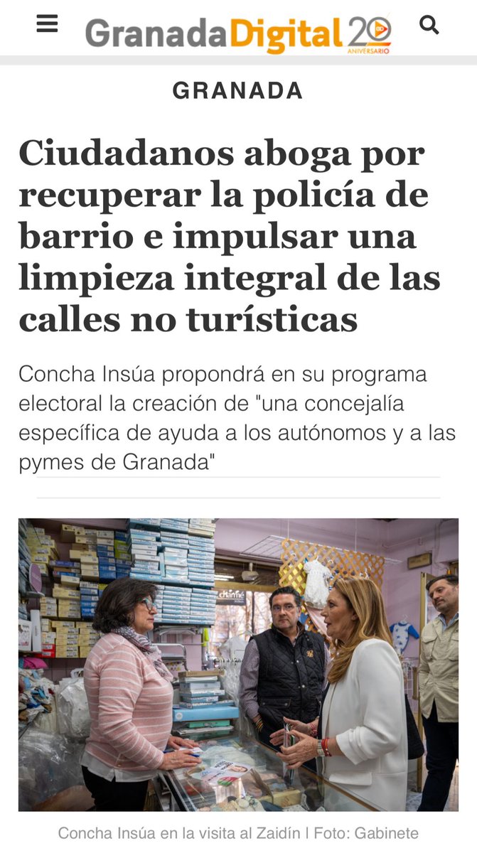 ConchaInsua's tweet image. 🧡 Desde @CsGranada apostaremos decididamente por: 
👉 Recuperar la Policía de Barrio. 
👉 Plan integral de limpieza de TODAS las calles.