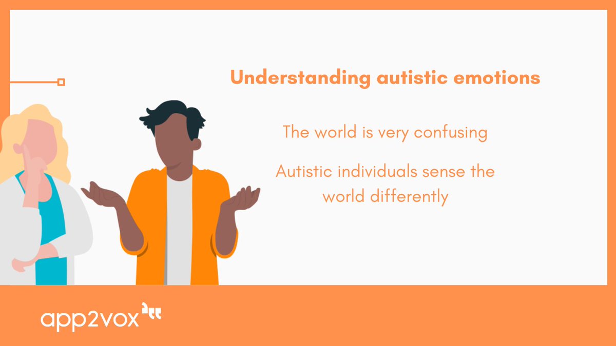 app2vox's tweet image. Autistic individuals are hypersensitive to senses such as sight and sound, and they may also be hypersensitive to emotions 😖

📖 Understanding autism and emotions - ow.ly/4OZe50MpTNn

#app2vox #accessibleaccessibility #neurodiversity