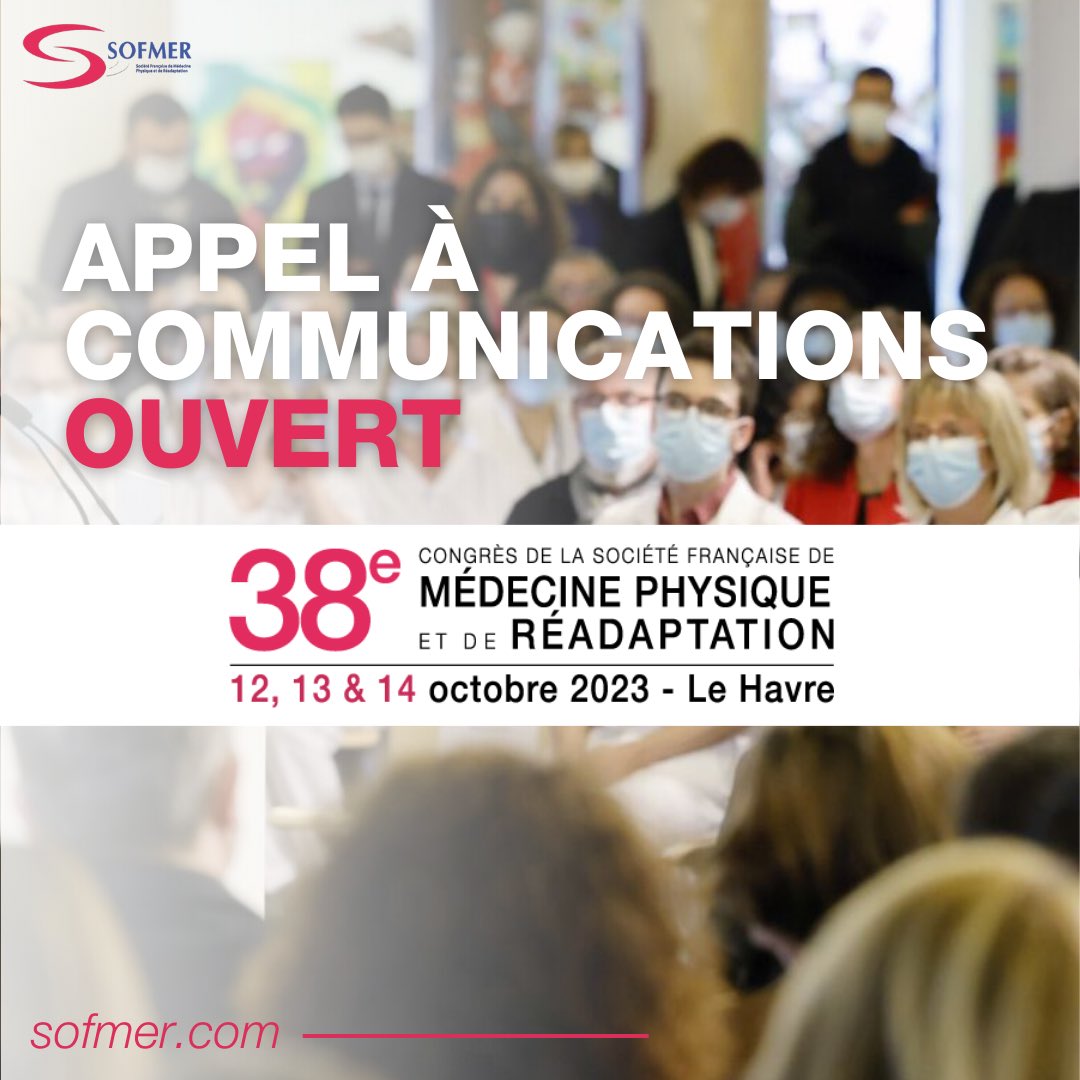 📣 Appel à soumission de résumés 📣 

La présidence de la SOFMER a le plaisir de vous annoncer l’ouverture des soumissions d’abstracts pour le congrès SOFMER 2023 !

Les catégories, dates et consignes pour la soumission : lien en bio de notre compte.