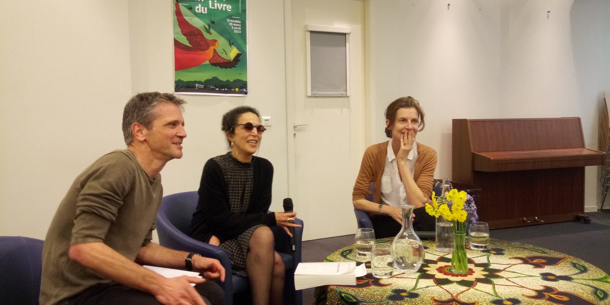 Durant le Printemps du Livre, beaucoup de rencontres ont lieu à la bibliothèque d'étude et du patrimoine, cœur du festival
On trouve aussi des rencontres dans les bib de <a href="/VilledeGrenoble/">Ville de Grenoble</a> &amp; <a href="/GrenobleAlpes/">Grenoble Alpes Métropole</a> 
Ici Emmanuelle Bayamak-Tam à la bibliothèque Kateb Yacine
#PDLGrenoble2023