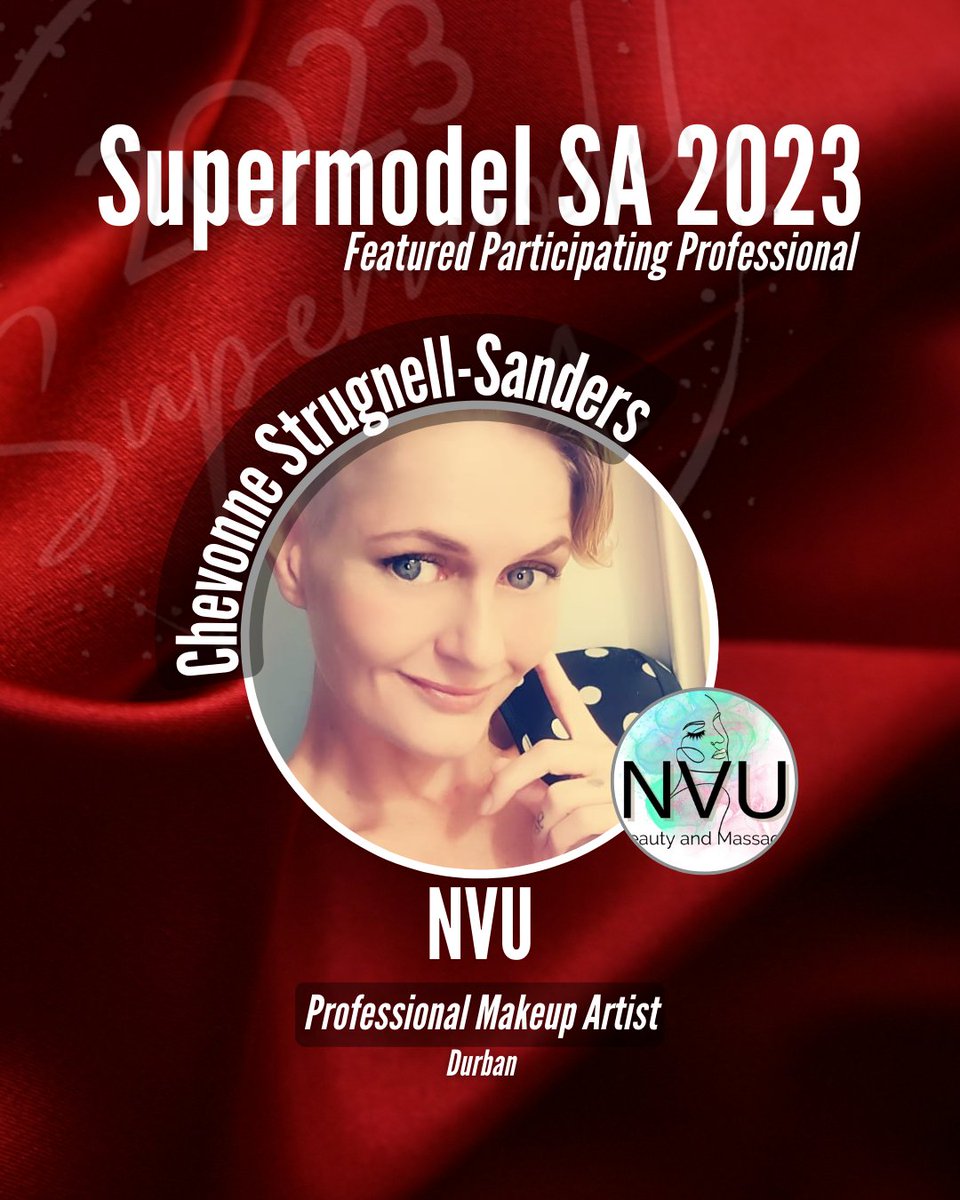 SupermodelSA's tweet image. Introducing Chevonne Strugnell-Sanders from NVU as one of our professional collaborating makeup artists in Supermodel SA 2023. Chevonne is based in Durban.

facebook.com/NVUmobilesalon 
.
.
.
#professionalmua #supermodelsa