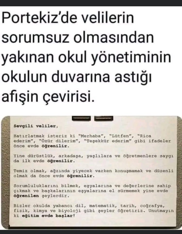 AliIlseven's tweet photo. Eğitim evde başlar https://t.co/p9v64aeMir