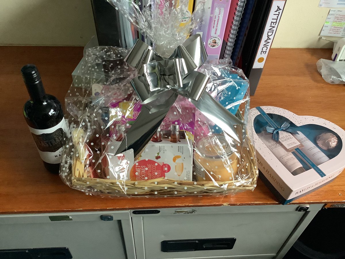 Fabulous hamper made up from staff donations for the raffle in aid of Anna Venn &amp; the family…. Big thanks to everyone x