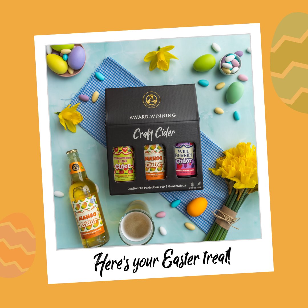 Hoppy Easter everyone! 🐰 We have all your favs in stock for a long weekend of Easter fun, get your tipples now! Shop our recyclable gift packs at celtic-marches.myshopify.com 🐣 Last order date for delivery before Easter weekend is Tuesday 4th April