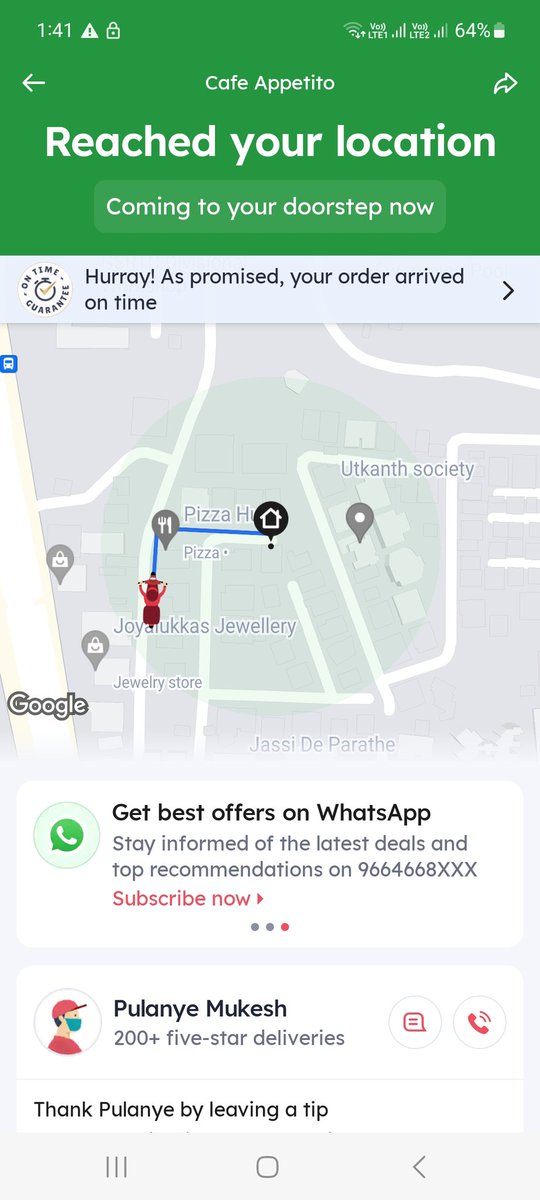 PrincePatel3012's tweet photo. @zomato my delivery time was 1:41 and it's now 1:45 and I don't get coupon 😡😡😡😡 https://t.co/O2IkbUa9Gz
