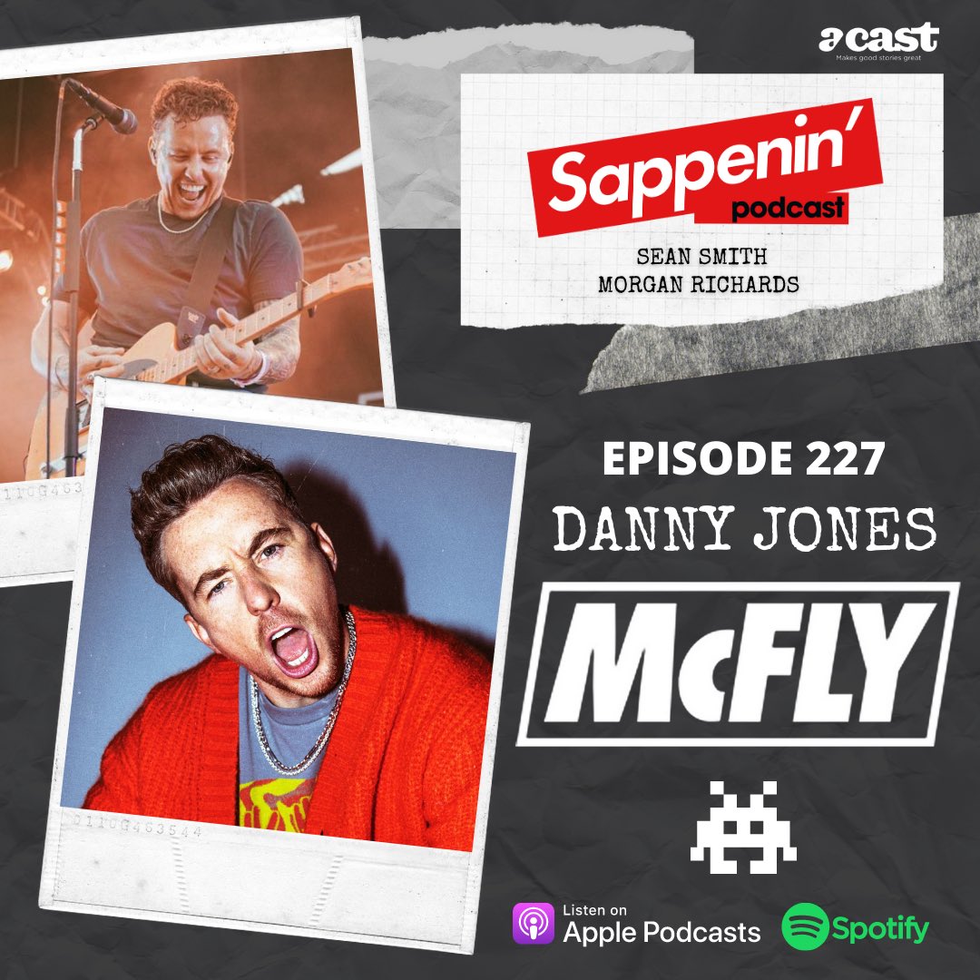 SappeninPod's tweet photo. Episode 227 with @itsDannyJones 🖤

The @McFlyMusic riffmister talks secrets on #PowerToPlay, 80’s metal influences, major misconceptions, @SlamDunkMusic moshing, dream sentences and more! 👾

Available NOW on all platforms! 🎧
Listen: https://t.co/5ikSuJfnNE 👈🏻 https://t.co/G4QZLFty7a