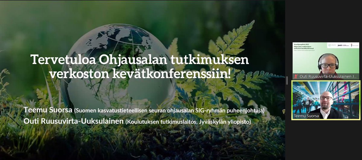 uraohjaajat's tweet photo. Nyt ollaan ohjausalan tutkimusten äärellä. Laaja ja kattava tarjonta uraojauksen ja ohjauksen tutkimuksen tilaa Suomessa. Aamun teemaryhmissä näkökulmia mm. urapoluista, urasuunnittelusta, koulutuksen nivelvaiheesta @JAMK_AOKK @uniofjyvaskyla @jyu_okl #uraohjaus #ojaustutkimus https://t.co/Y3W6Lezx2M