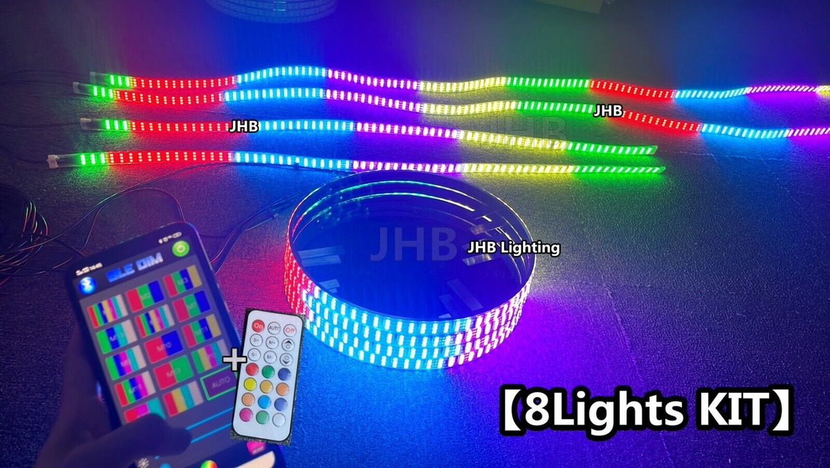 fiacarlighting's tweet photo. JHB【Updating】TRIPLE ROW Chasing Flow Wheel Lights+2PCS 4FT+2PCS 6.5FT Underglow Strips KIT with Brake/Reverse/Turn signal functions
* Updating 15.5"Wheel Lights + Underglow Kit : https://t.co/SsYWT1KyWg
* Updating 17.5"Wheel Lights + Underglow Kit : https://t.co/4Rr1ah3Lz3 https://t.co/qCqIYJ00WF