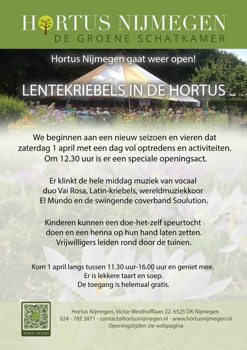 Wij zijn blij met de Startnotitie Groene corridor en heffen er morgen 16:00 uur een glas op bij de seizoenstart in <a href="/HortusNijmegen/">Hortus Nijmegen</a> - samen op weg naar een Groene corridor! <a href="/GLNijmegen/">GroenLinks Nijmegen</a> <a href="/Stadspartij024/">Stadspartij Nijmegen ❤🖤</a> <a href="/D66Nijmegen/">D66 Nijmegen</a> @PvdDNijmegen <a href="/spnijmegen/">SP Nijmegen</a>  <a href="/PvdANijmegen/">PvdA Nijmegen</a> <a href="/CDANijmegen/">CDANijmegen</a> <a href="/VVDNijmegen/">VVD Nijmegen</a>