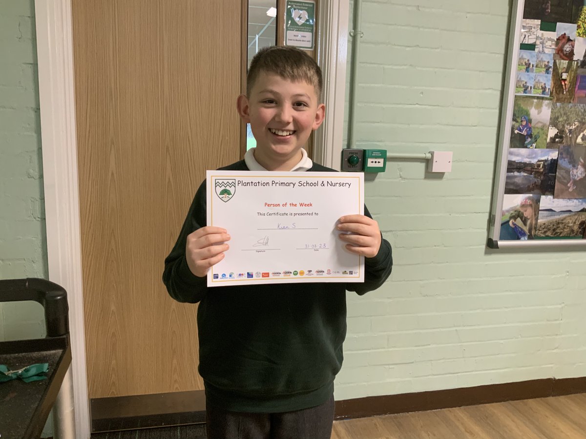 Plantation Primary School - Mr Sanders (@ppmrsanders) on Twitter photo ⭐️Our pupil of the week is Kian!⭐️
He has worked extremely hard to eradicate the silly errors in his work and his test scores have benefitted as a result.
🟢I hope that he keeps up the hard work so that he maximises his scores in his upcoming SATS tests🟢
<a href="/PlantationPS/">Plantation Primary School</a> ⭐️Our pupil of the week is Kian!⭐️
He has worked extremely hard to eradicate the silly errors in his work and his test scores have benefitted as a result.
🟢I hope that he keeps up the hard work so that he maximises his scores in his upcoming SATS tests🟢
<a href="/PlantationPS/">Plantation Primary School</a>
