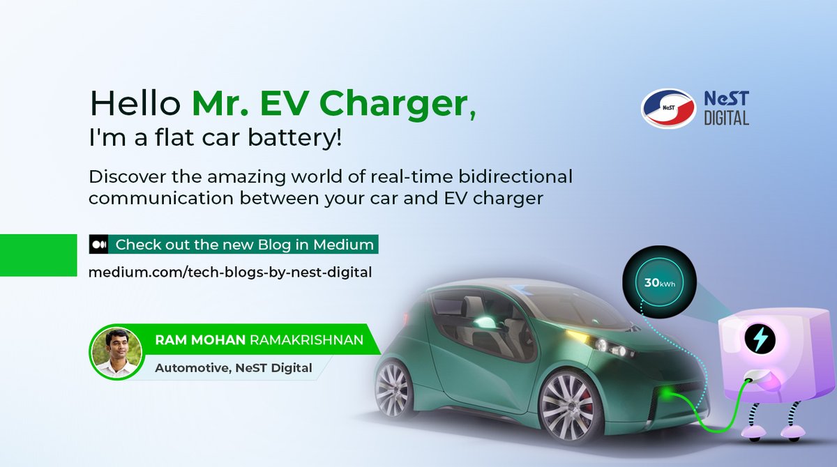 NeSTdgtl's tweet photo. Get ready to plug in to our latest blog post! 
We'll take you on a journey through the behind-the-scenes communication between your EV Charger and car during a charging session.

Read More: https://t.co/3l3UfkUJpT

#EVCharging https://t.co/e1pP26UXVu