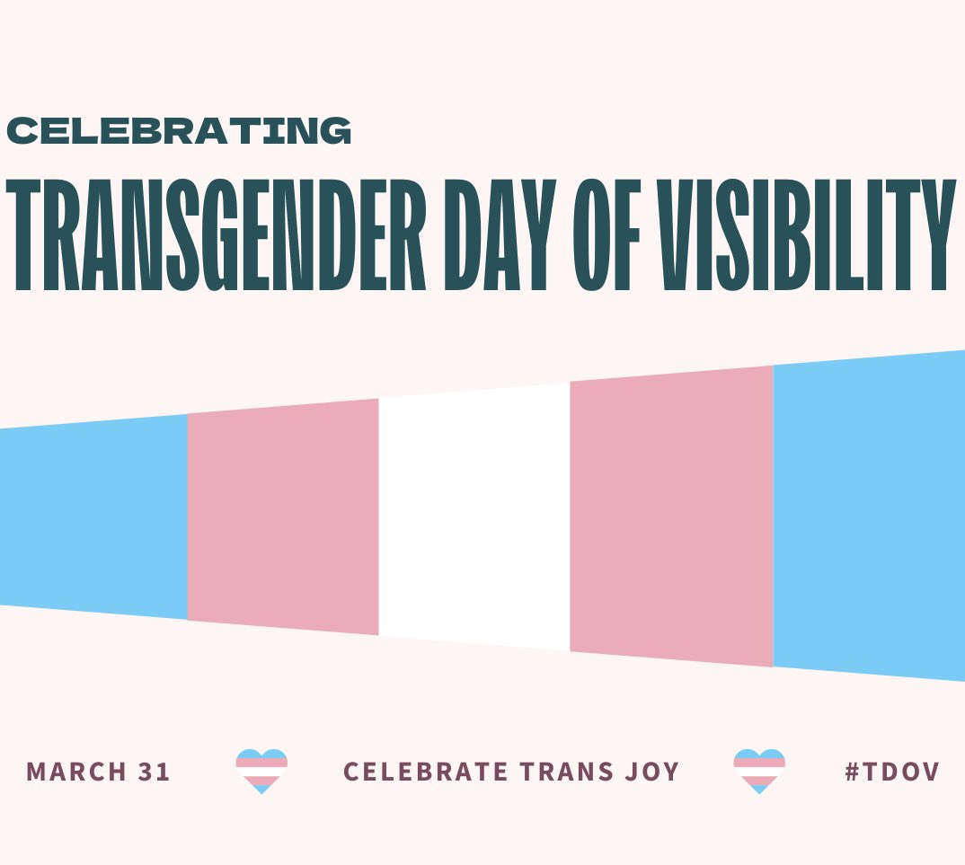 Today is International Transgender Day of Visibility. SUE is committed to making the workplace a safe space for trans colleagues where they feel respected and protected. #TDOV2023