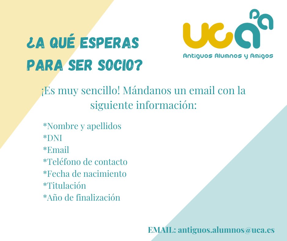 Alumni_UCA's tweet photo. ¡Contigo en todo momento! Si quieres estar al día de todas las novedades y participar en los eventos de los #egresadosuca súmate a @Alumni_UCA contarás con nuestro apoyo 🫂 y el de tu universidad para seguir creciendo profesionalmente. Súmate https://t.co/2X9jhaPkLi https://t.co/xDk5BlI3rF