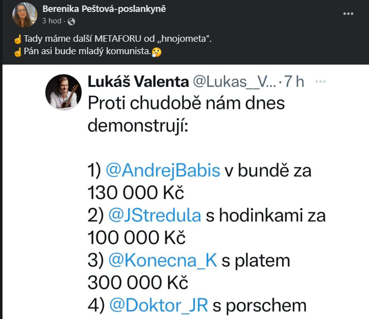 Lukas__Valenta's tweet photo. Prosím tě, vůbec si mě neber do pusy, proruská mafiánská služko. Dík! https://t.co/jJNOT0NULr