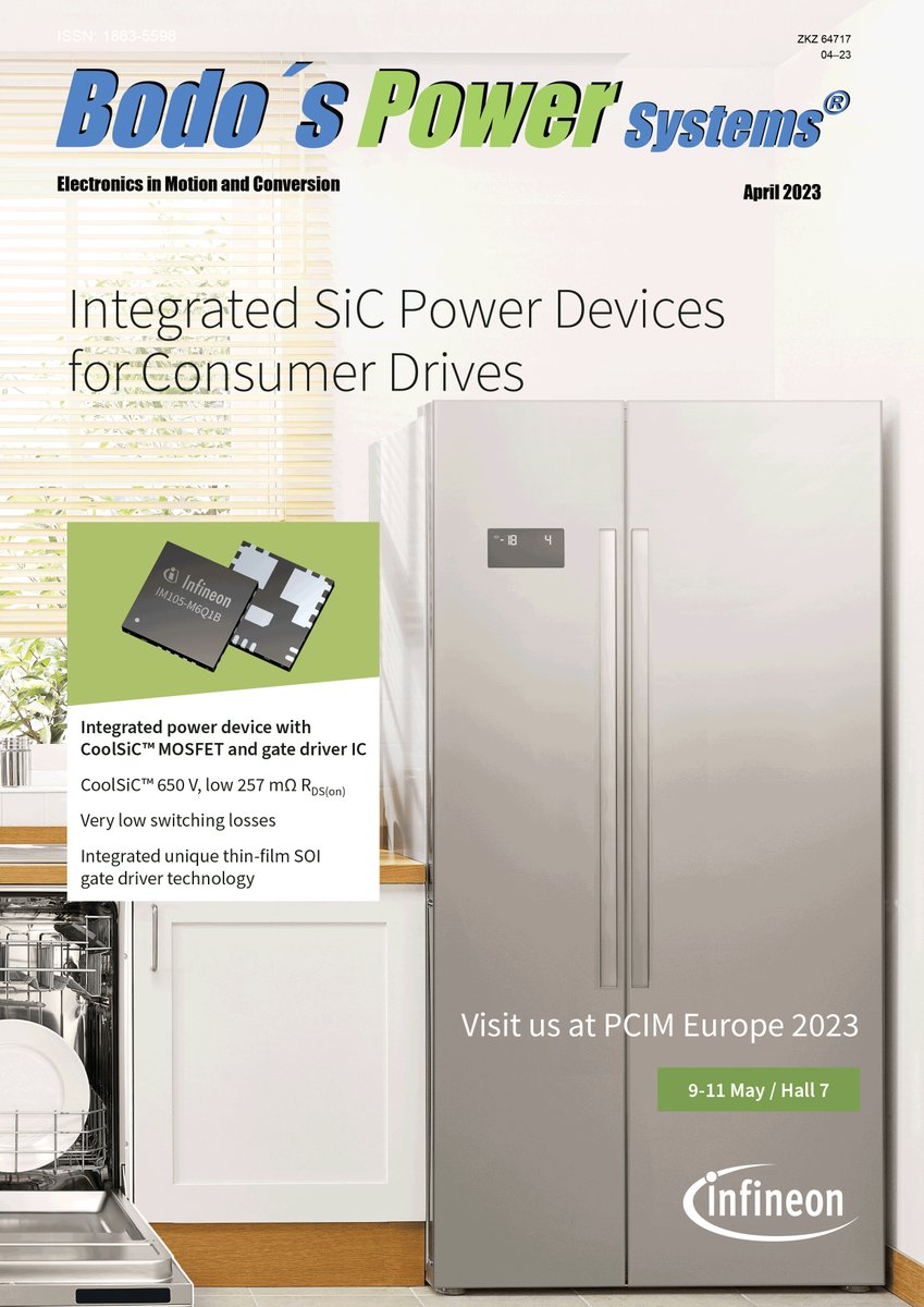 Thank you <a href="/Infineon/">Infineon</a> for the coverstory in our April Issue.
Download it here:
bodospower.com/newsletter/eNe…

#powerelectronics #SiC #widebandgap